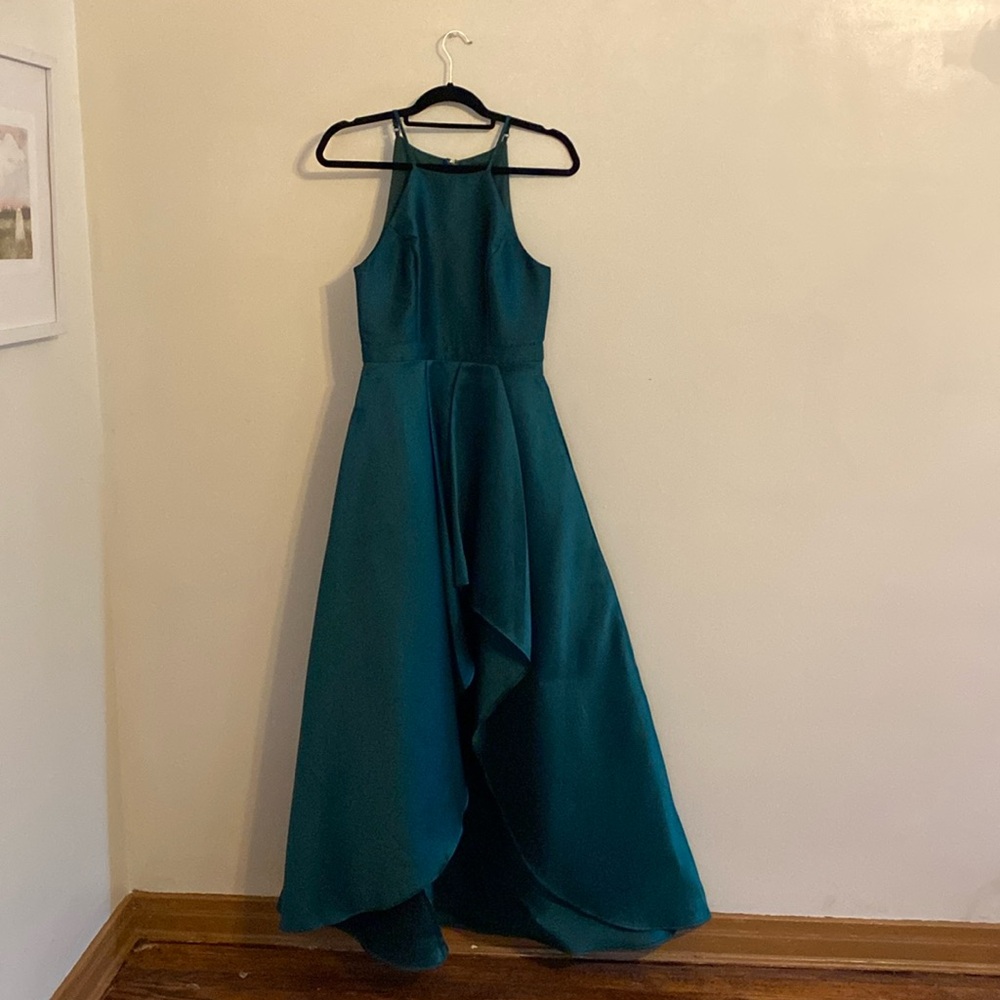 Lulus emerald green High-low dress - Picture 2 of 4